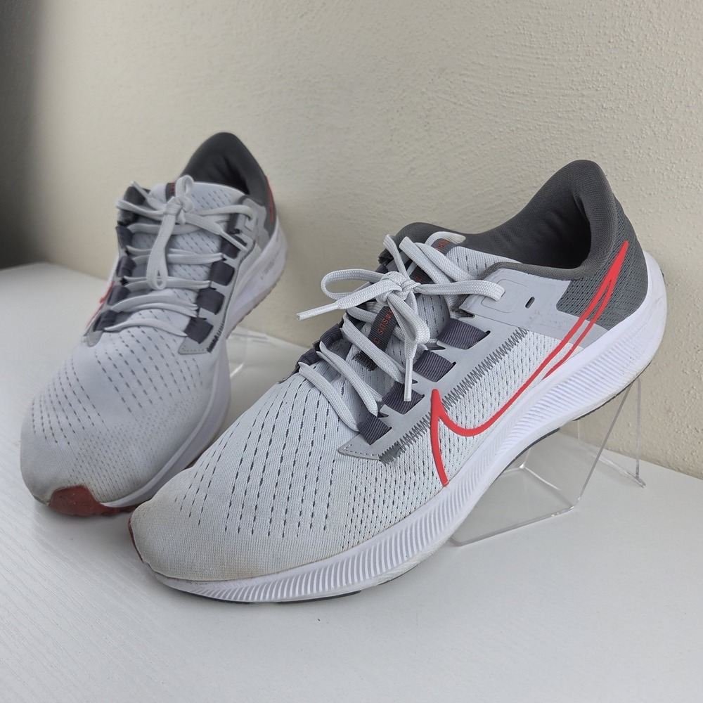 Nike Air Zoom Pegasus 38 Pure Platinum/Chile Red CW7356-004 Men's Size 11.5